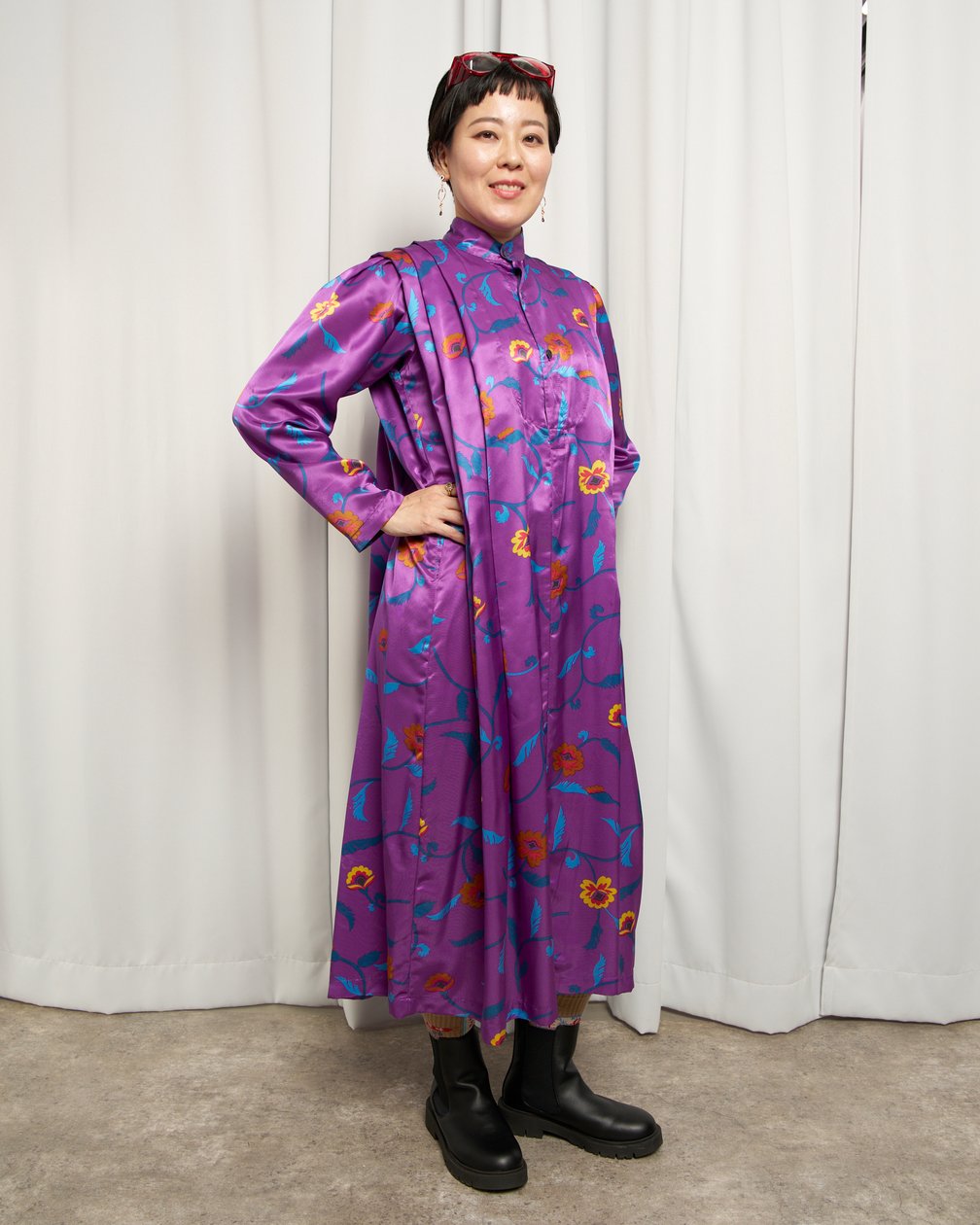 KENZO JAP 1970's ギャザードロングワンピース