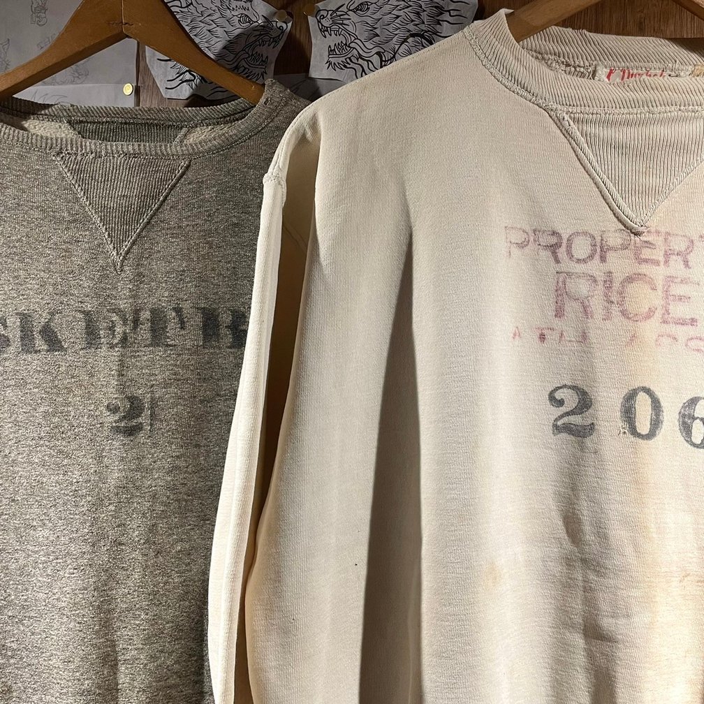 1930?40's Double V Sweat Shirt "Stencil"