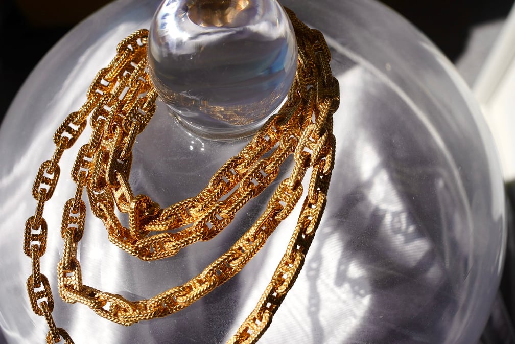 1960’s Hermès Chaine d'Ancre Tresse necklace 18K YG by George L'Enfant