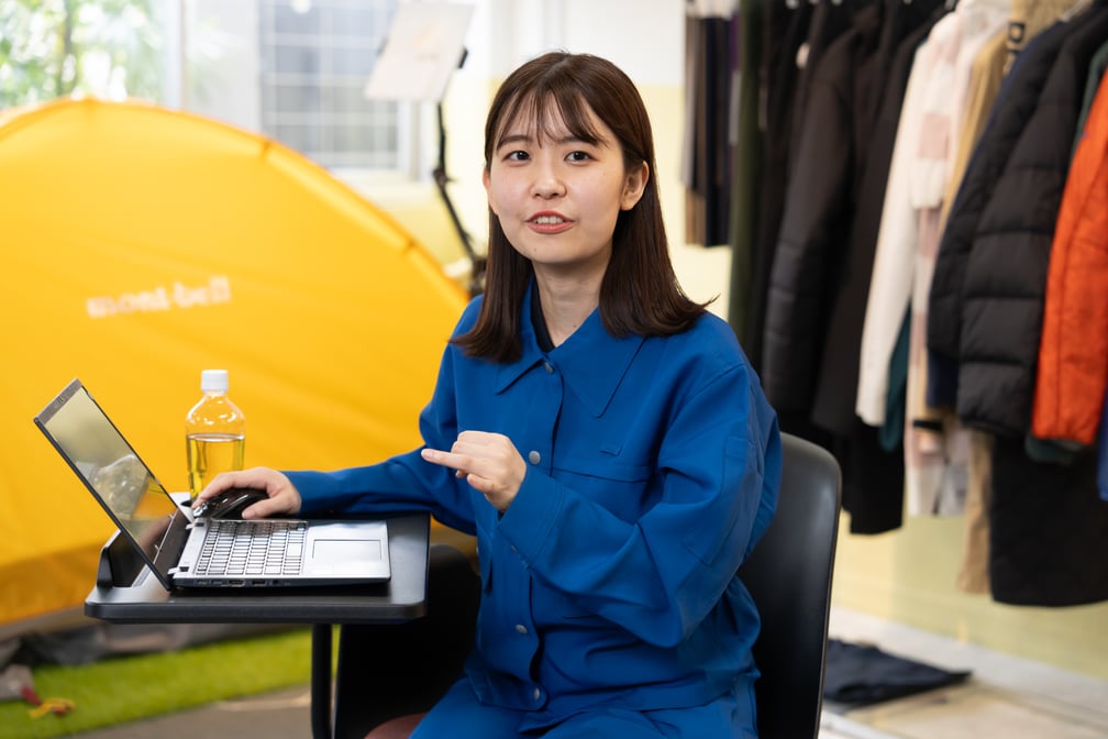 インタビューに答える兼田さん