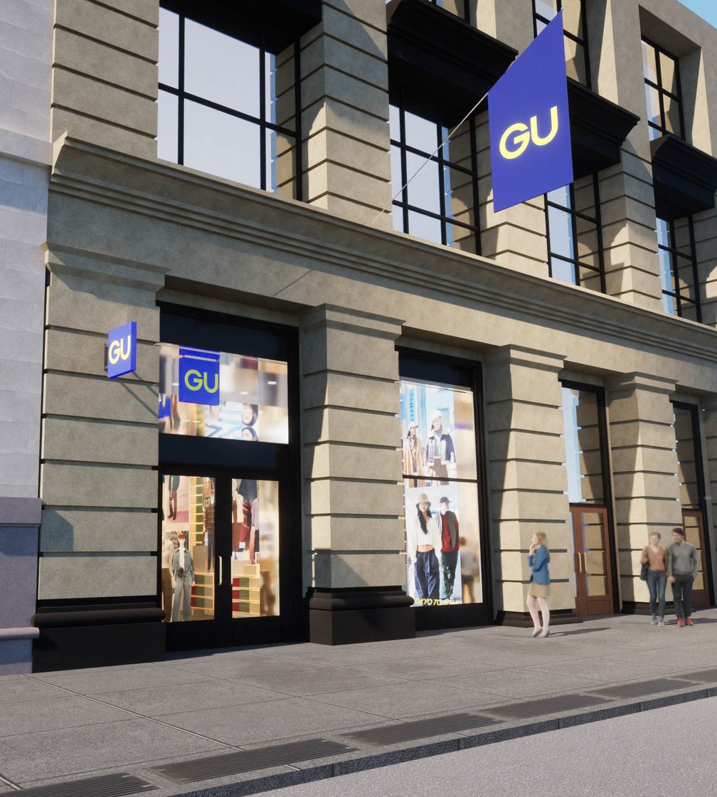 ジーユーのニューヨーク旗艦店外観イメージ
