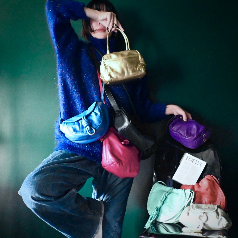 LOEWE 1990's Color Anagram Bag 