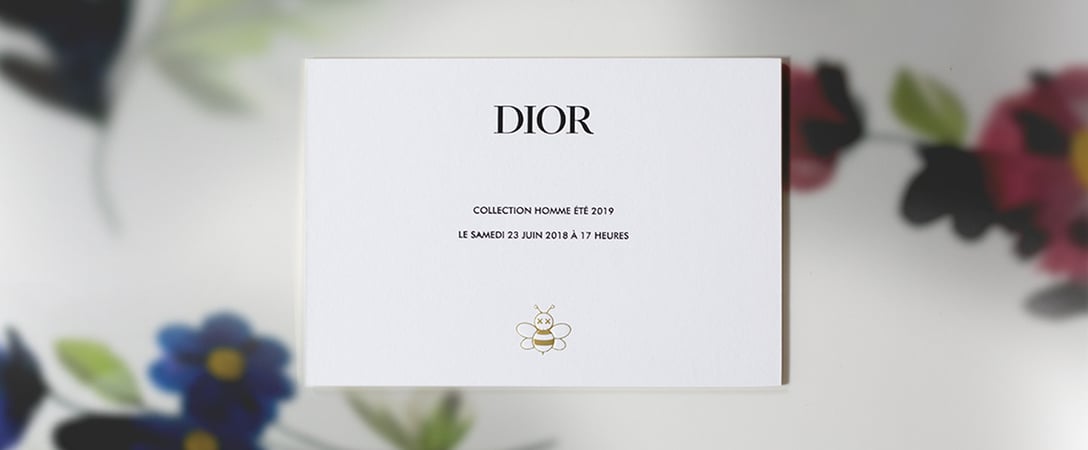 ショーの招待状 Image by DIOR HOMME