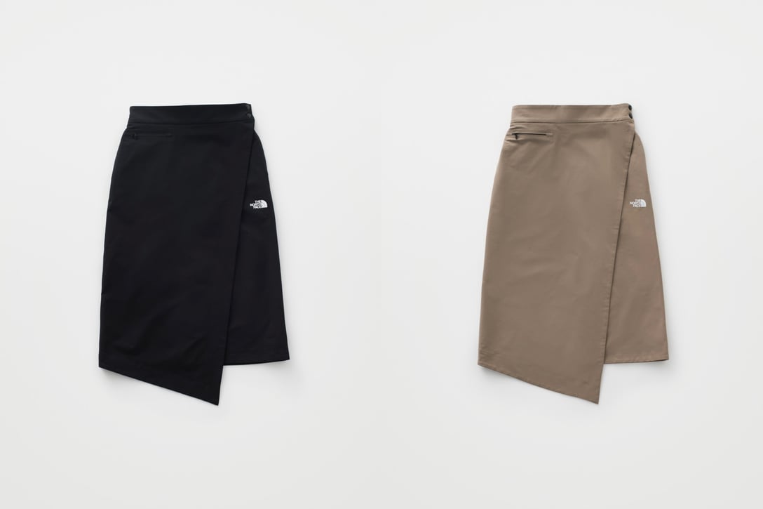 NORTH FACE × HYKE TEC PLEATED SKIRT タン L