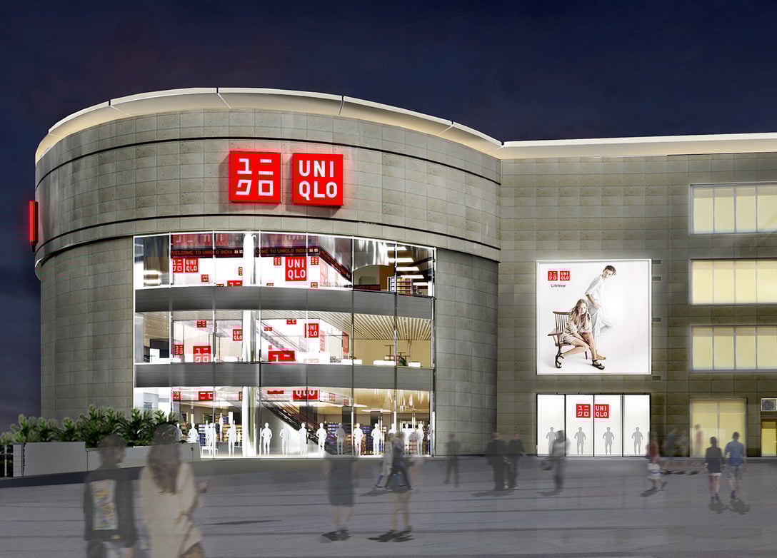ユニクロのインド1号店「アンビエンスモール・バサントクンジ店」イメージパース Image by ユニクロ