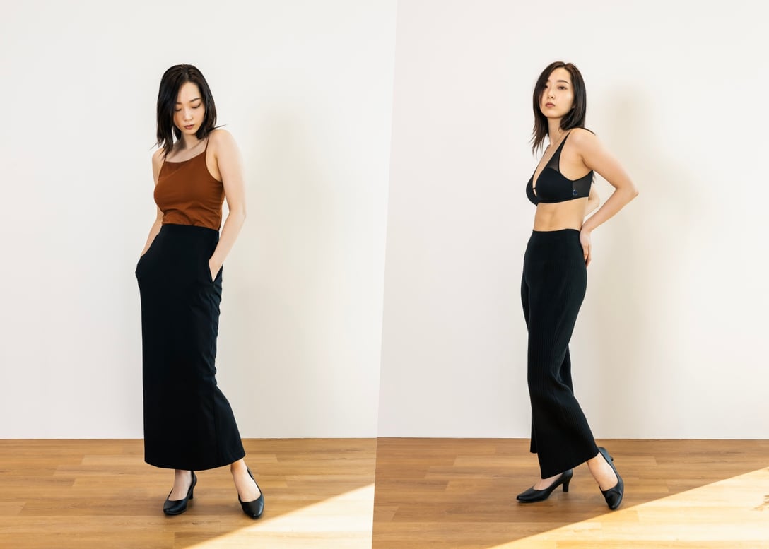 「Uniqlo and Mame Kurogouchi」を着用したモデル Image by FASHIONSNAP