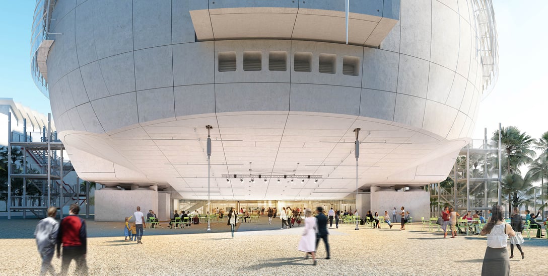 アカデミー映画博物館外観、©Renzo Piano Building Workshop/©Academy Museum Foundation