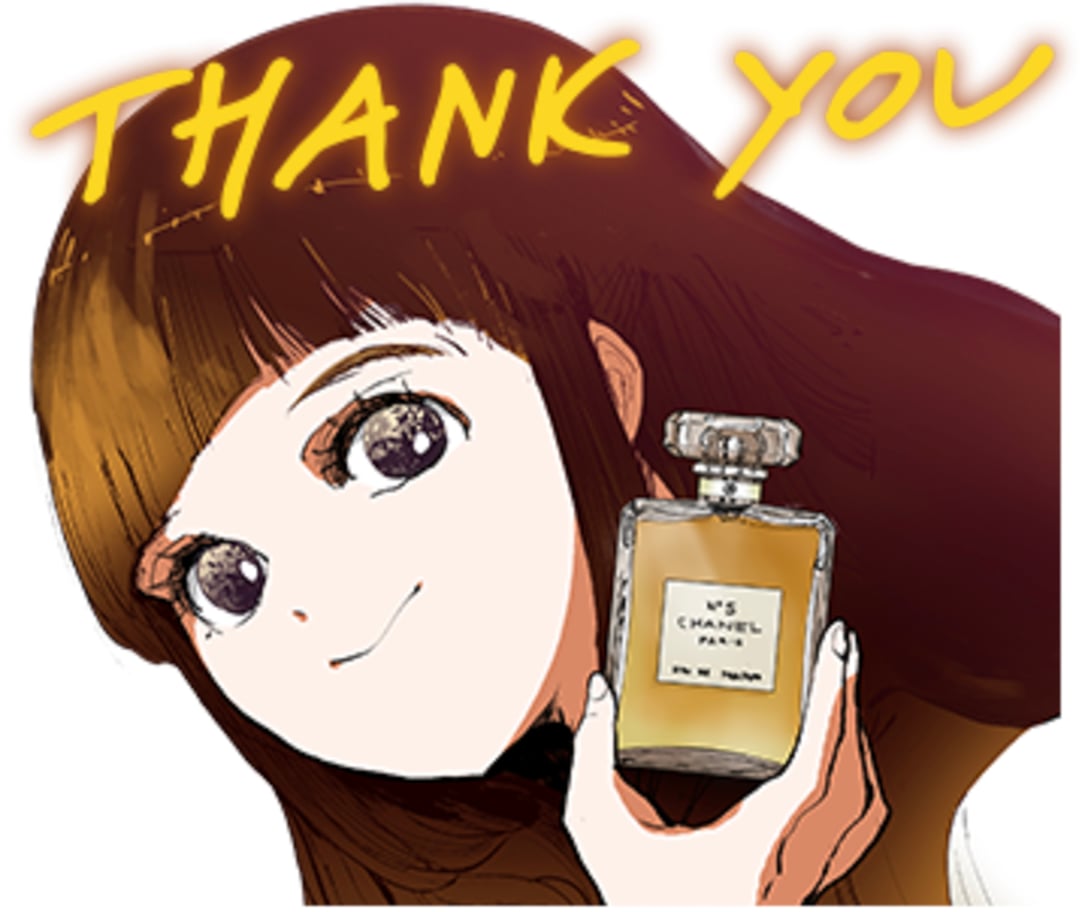 シャネル×ミロワール(miroirs)LINEスタンプ Image by ©白井カイウ・出水ぽすか/集英社