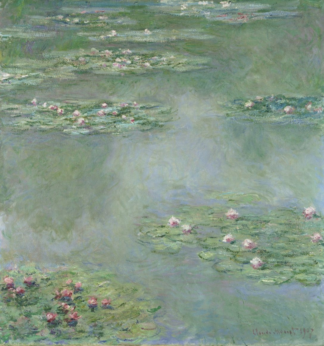 クロード・モネ《睡蓮》 1907年 油彩/カンヴァス 93.3 x 89.2 cm