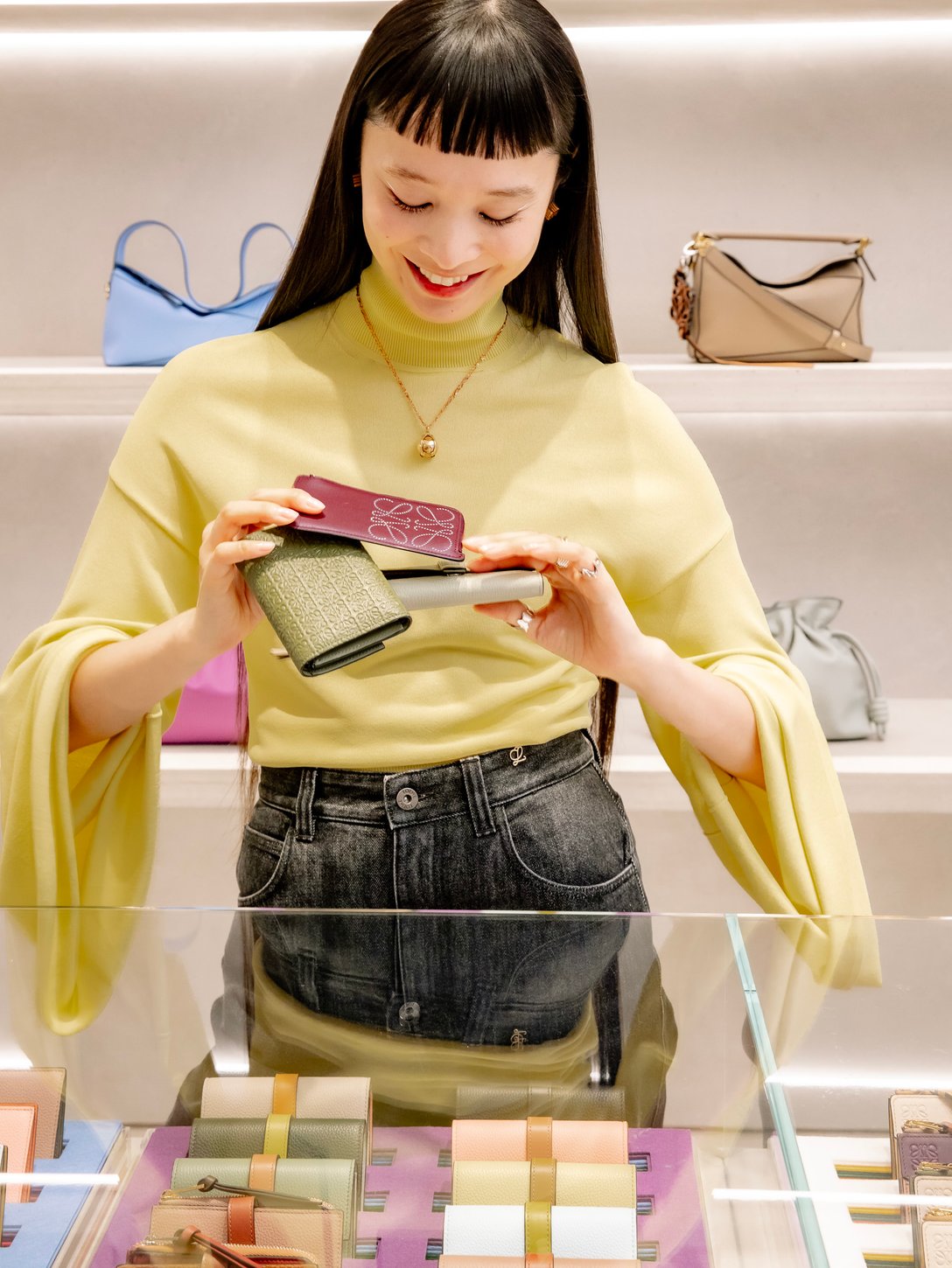 LOEWE ロエベ リピート コインカードホルダー ライトオート - 小物