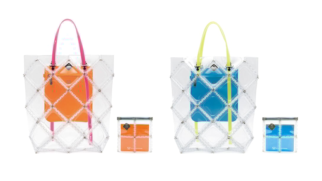 LAP TOTE NEON(税込6万3800円)、SQUARE NEON(税込1万9800円) Image by 52 BY HIKARUMATSUMURA
