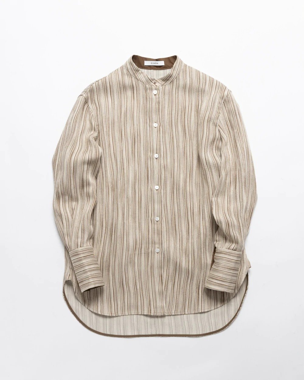 【CINOH】ストライプスタンドカラーシャツ（3万7620円、40%OFF）