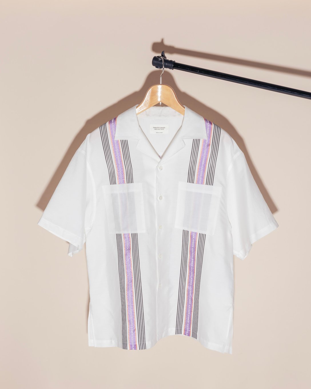 Tuck Line Shirting Open Necked Shirt（5万3900円）
