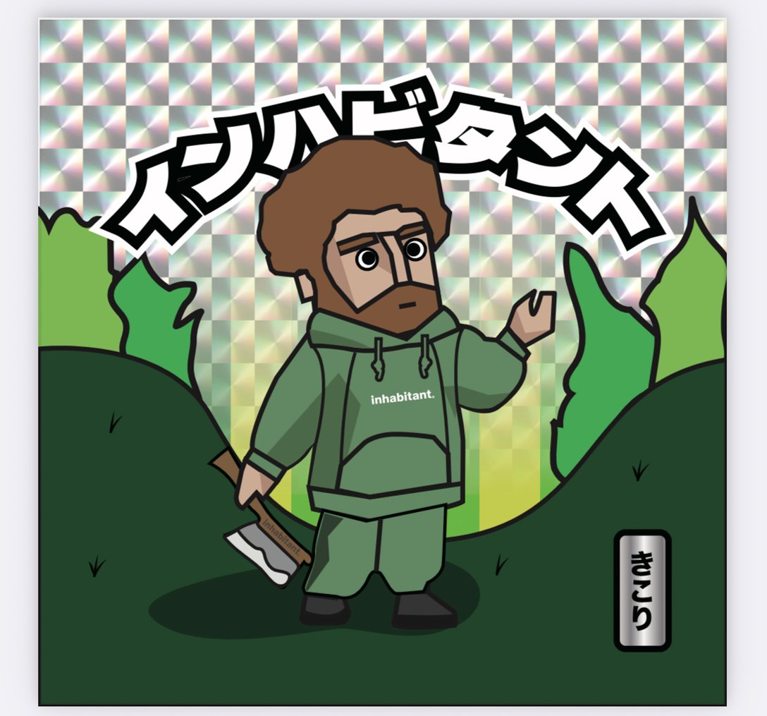 仮想空間の住人をキャラクター化したデジタルアート Image by inhabitant