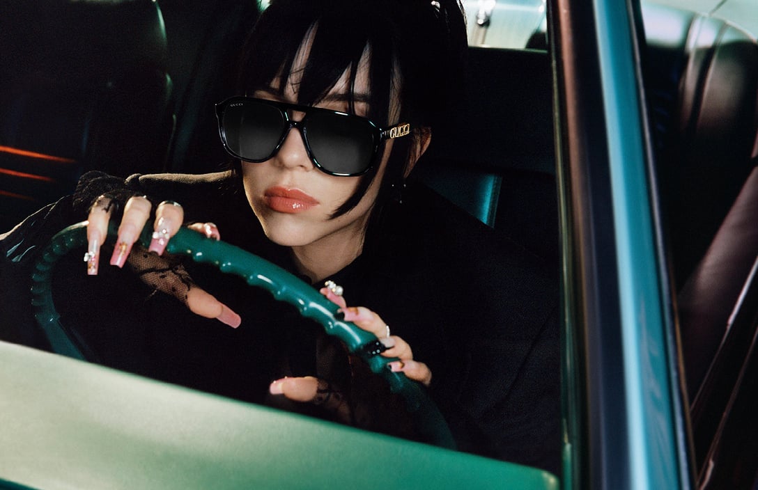 Courtesy of Gucci Image by Creative Director: Alessandro Michele Art Direction: Lina Kutsovskaya at Be Good Studios Photographer/Director: Harley Weir Stylist: Andrew Mukamal Makeup Artist: Robert Rumsey Hair Stylist: Benjamin Mohapi Manicurist: Erin Moffett