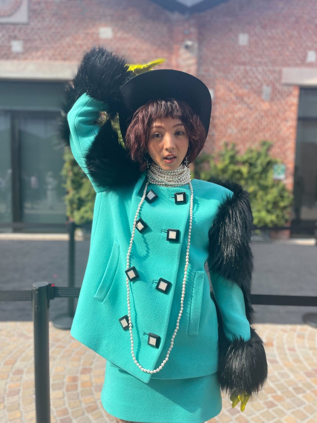 グッチのショー会場で撮影した満島ひかり Image by FASHIONSNAP