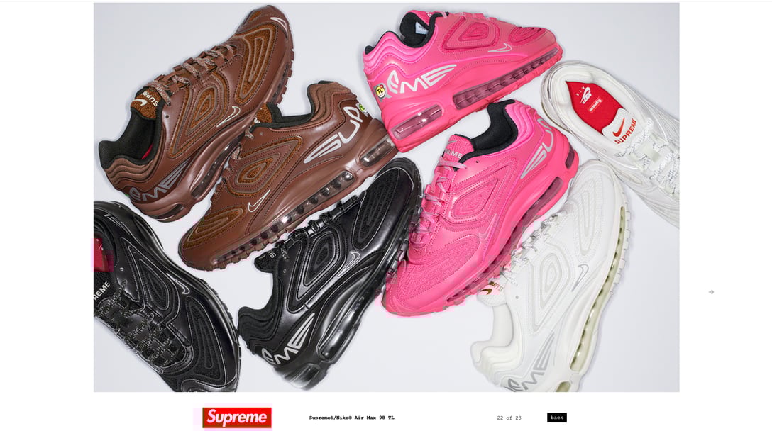 シュプリームの公式サイトより Image by Supreme