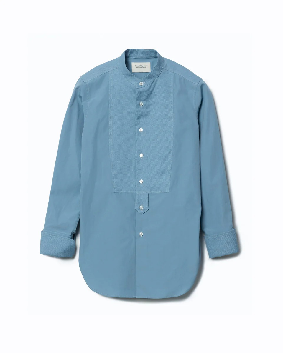 ビューティフルピープルの青のタキシードシャツ