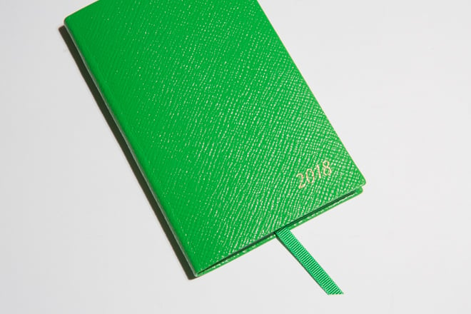 緑の表紙の手帳