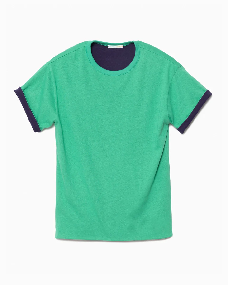 sanse sanseのグリーンカラーのTシャツ