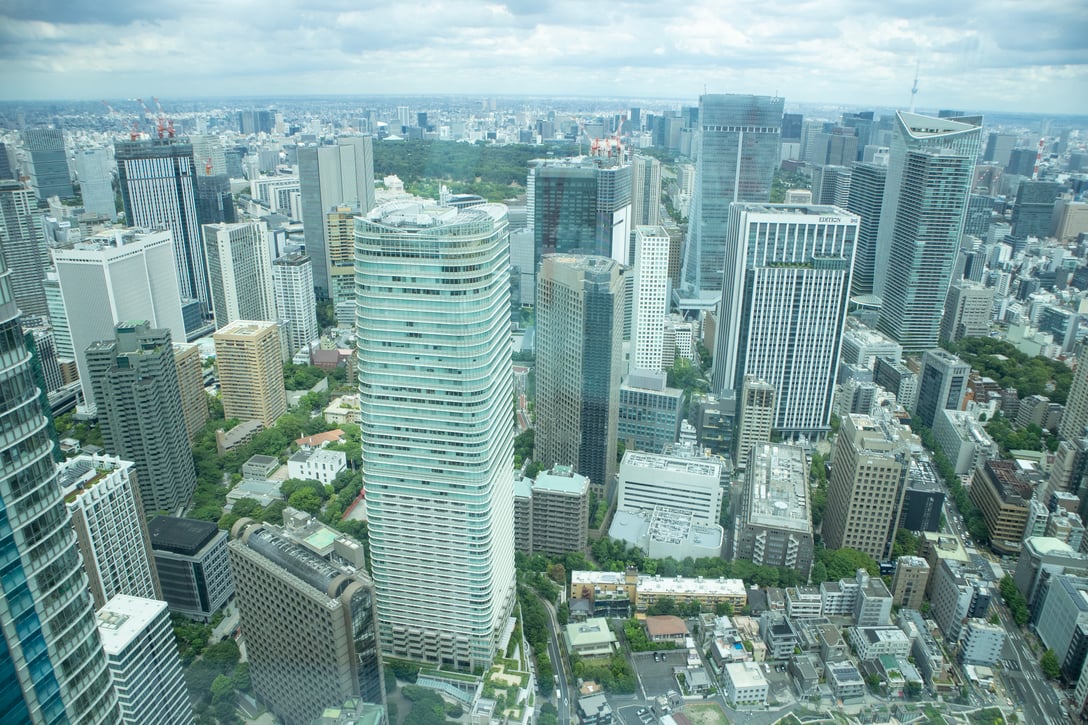 麻布台ヒルズ52階から見た東京の景色