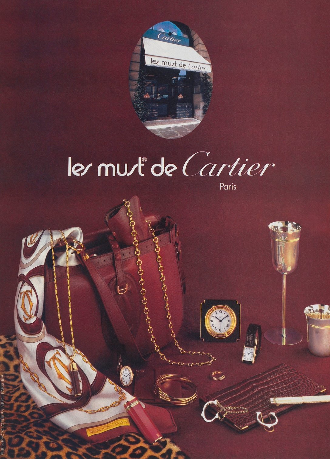 1980年発表の「マスト ドゥ カルティエ」の広告ヴィジュアル