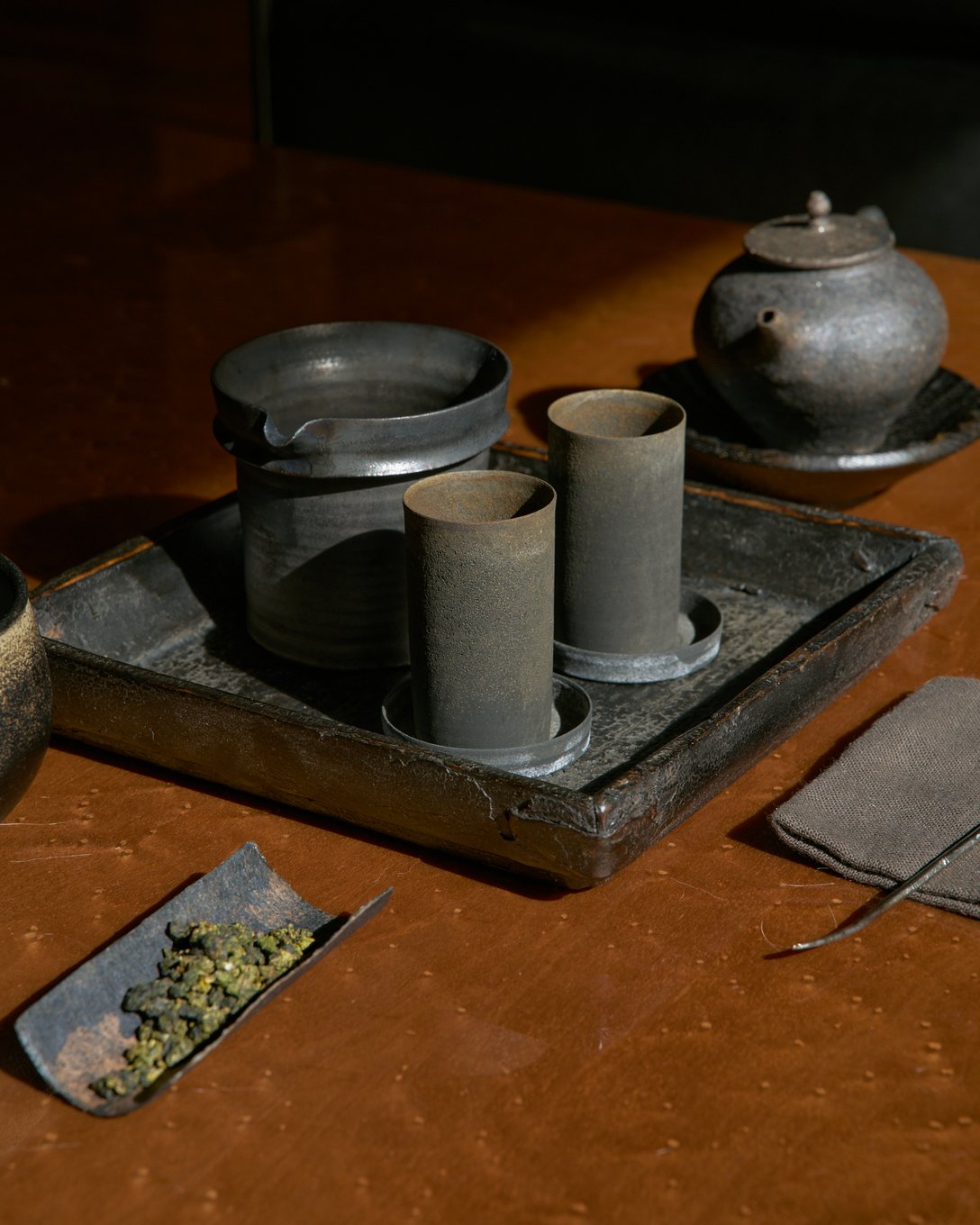 並べられた中国茶器
