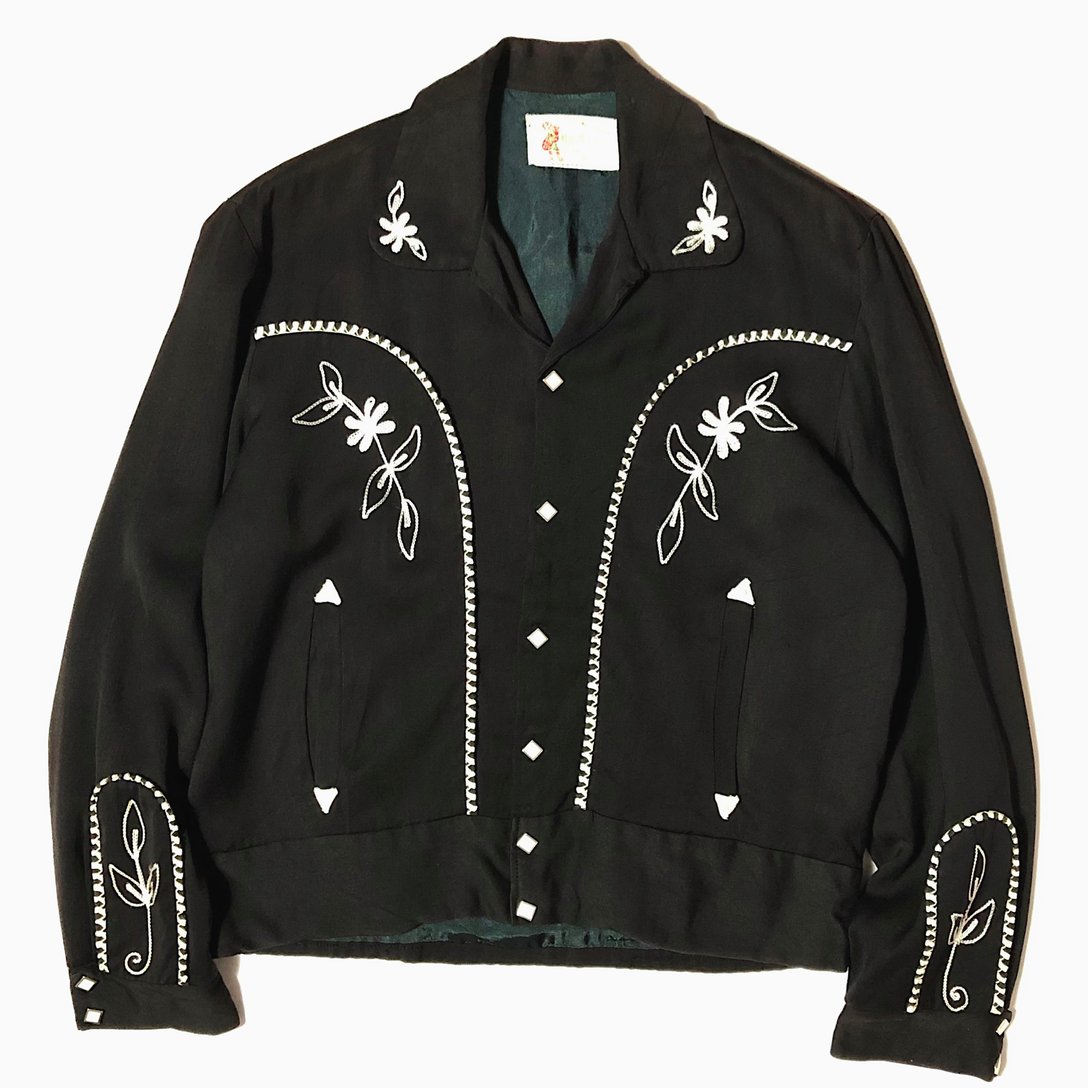 1950's【MAC MURRAY】Rayon Gabardine Western Jacket