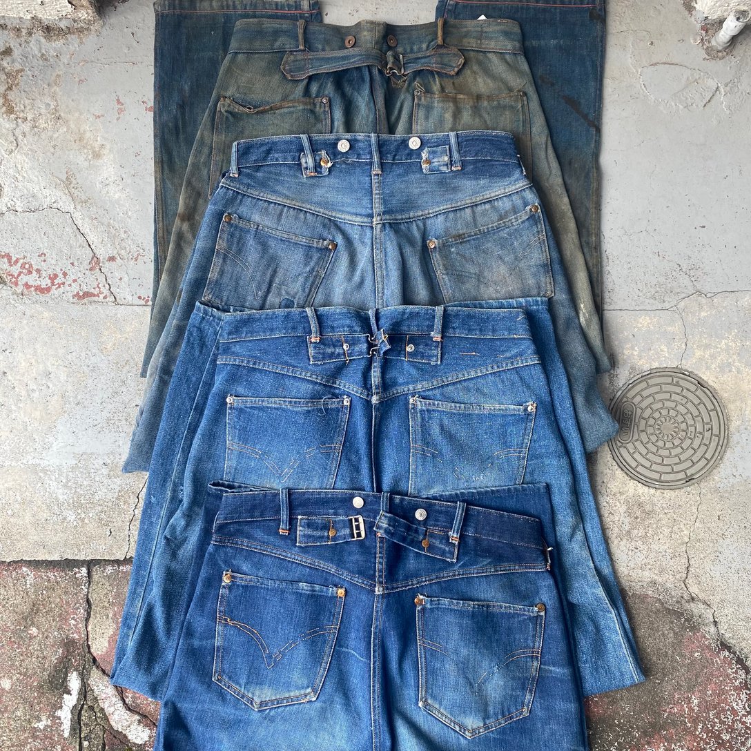 〜1930's Denim Pant with Buckle Back 