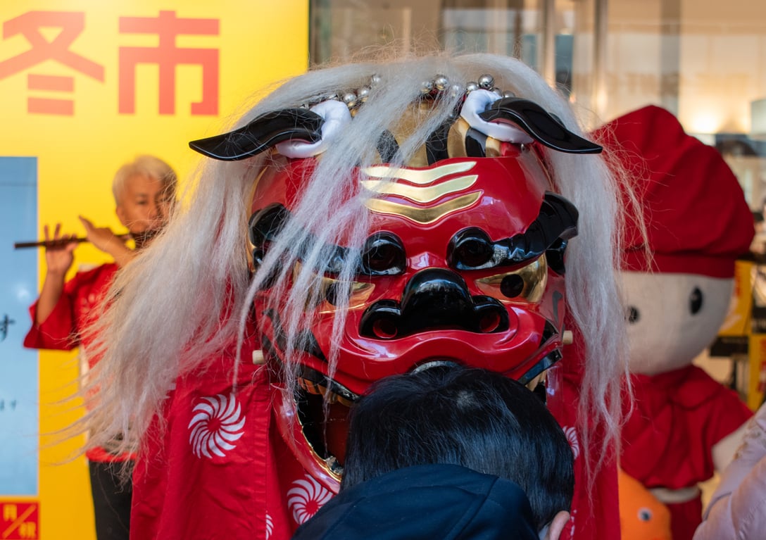 西武渋谷店初売り獅子舞