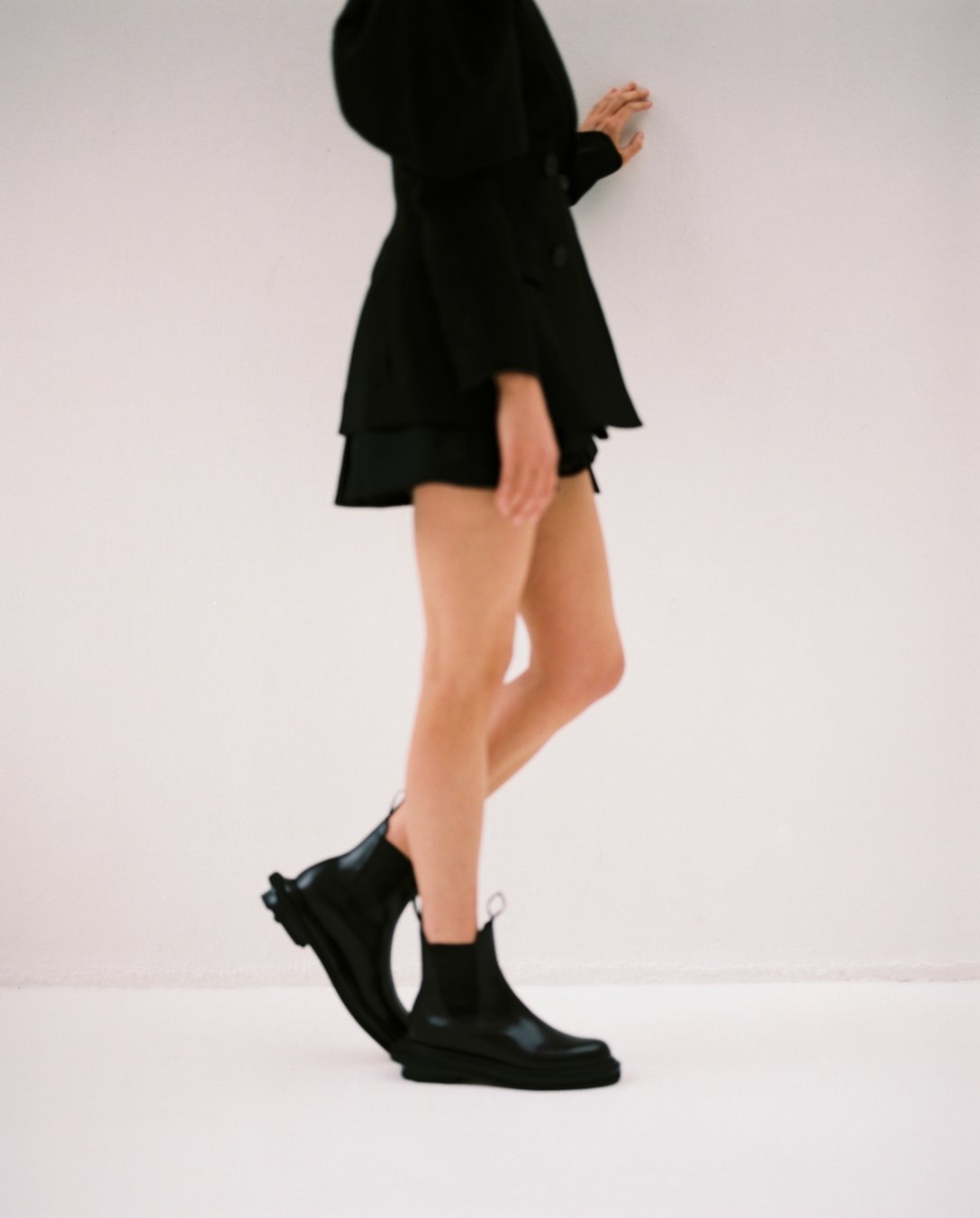 Cambre boot in black calfskin