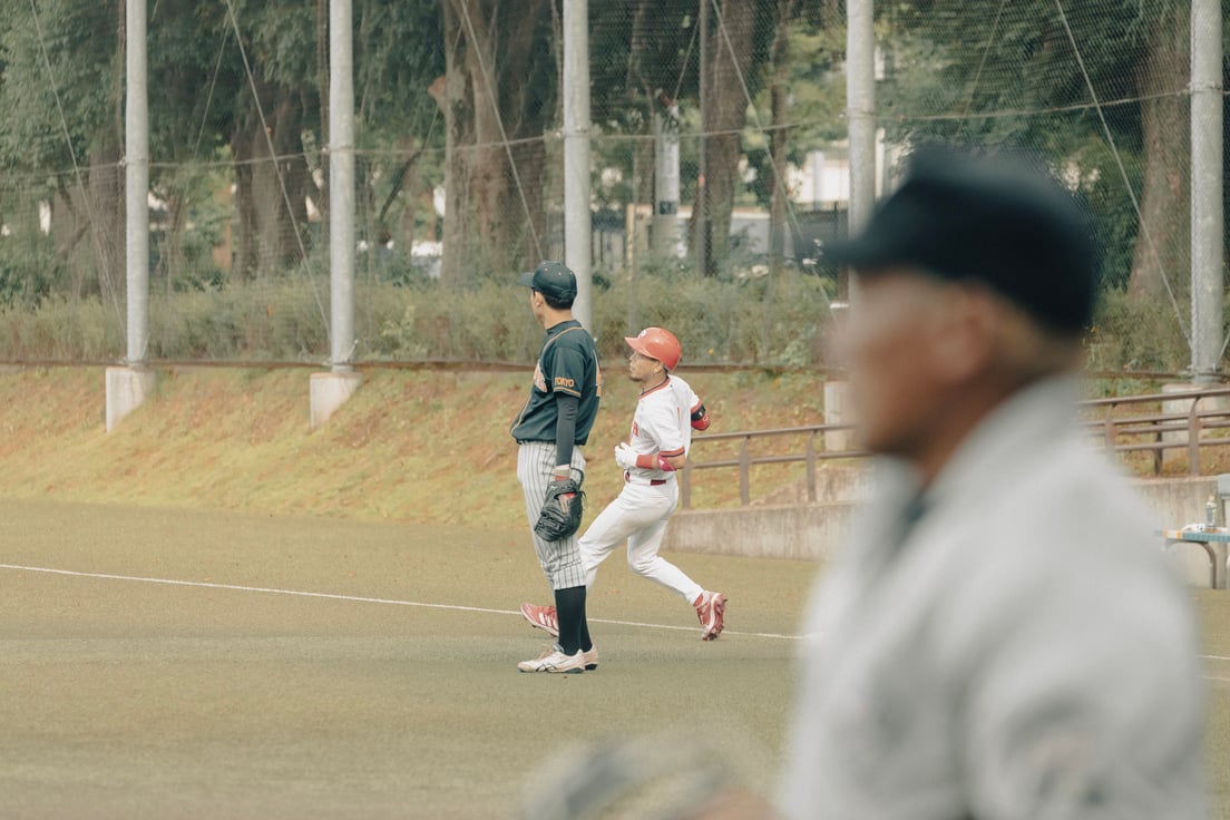 試合中の野球選手