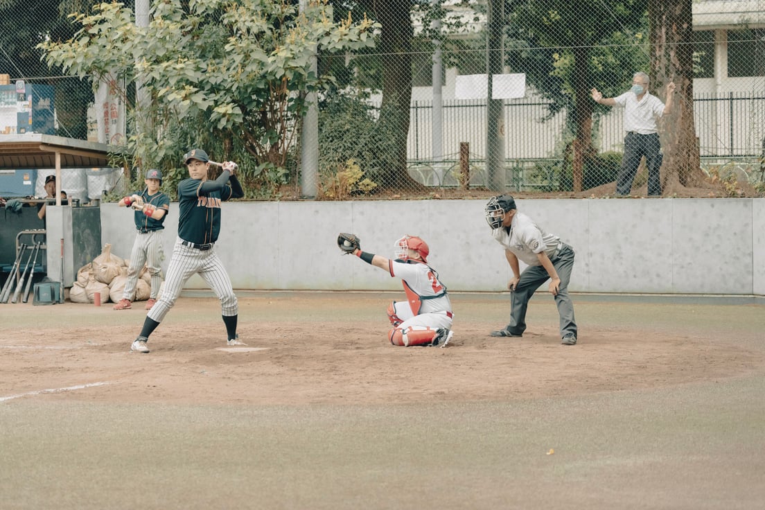 試合中の野球選手