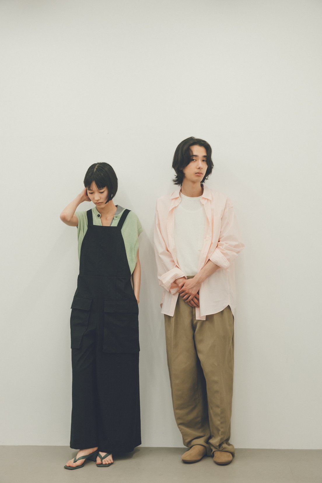 女性モデルと男性モデル