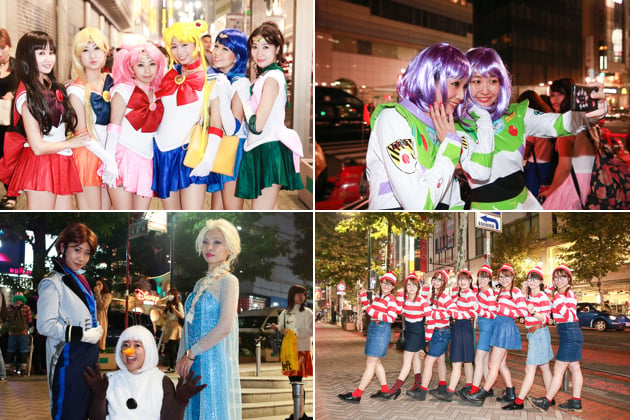 画像】ハロウィン当日の渋谷でスナップ 今年はキャラコスの集団仮装が