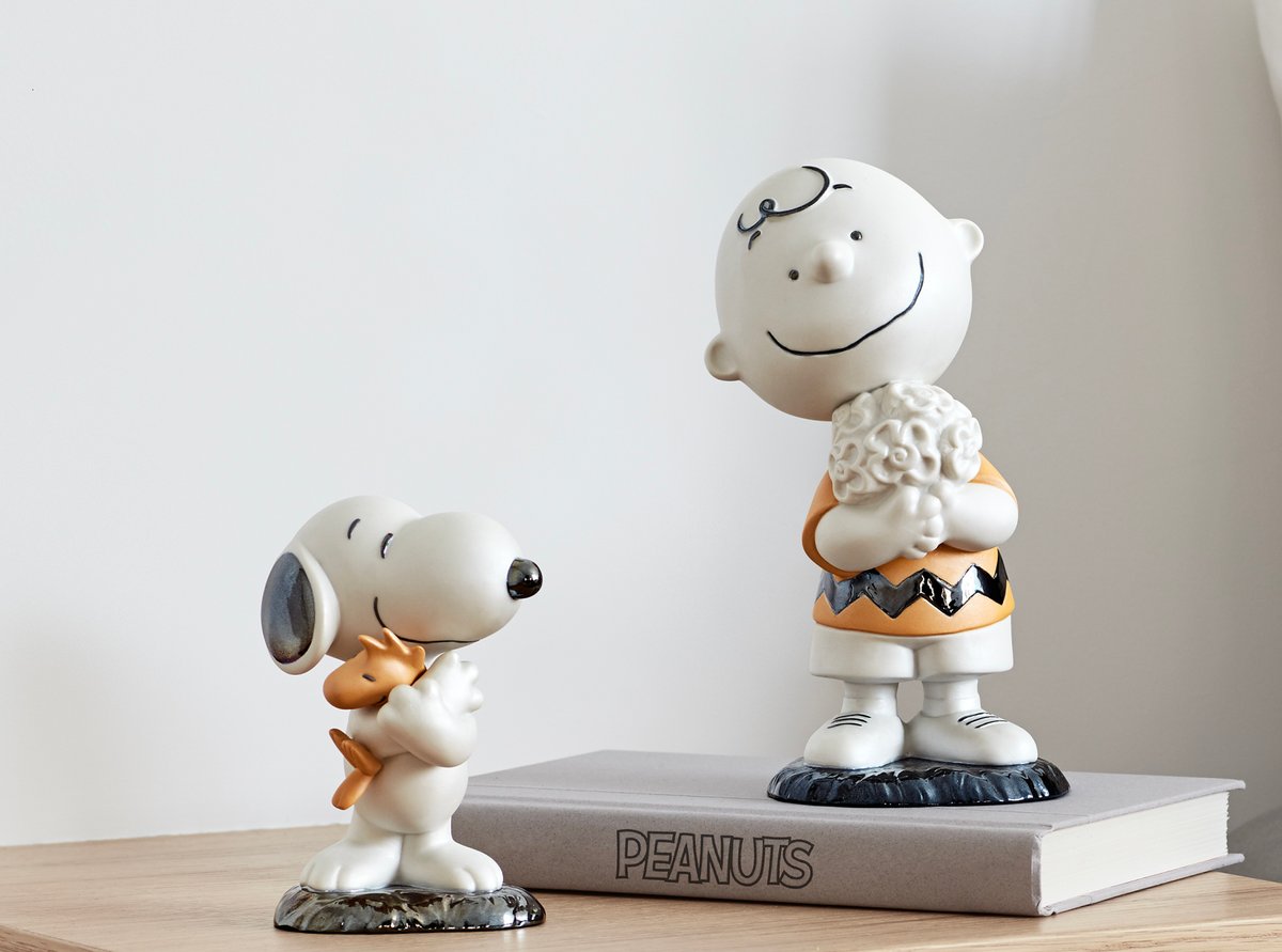 Peanuts  スヌーピー　チャーリーブラウン　65周年記念　陶製　置物