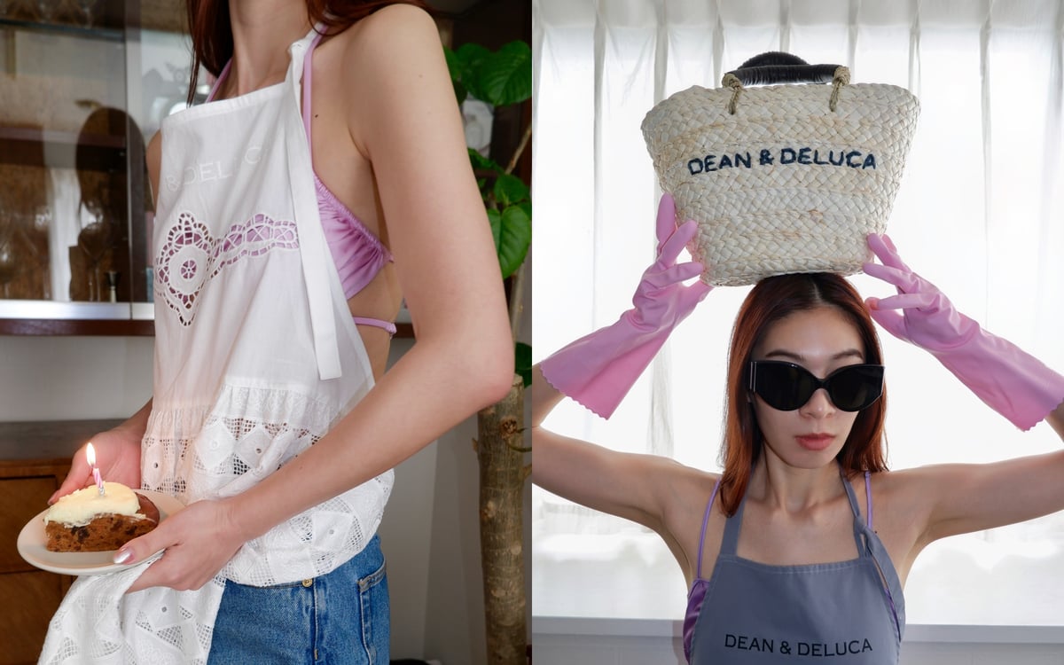 DEAN＆DELUCA × BEAMS COUTURE 保冷カゴバッグ 小 - www