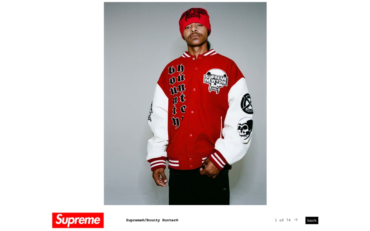 Supreme Bounty Hunter Varsity Jacket - フライトジャケット