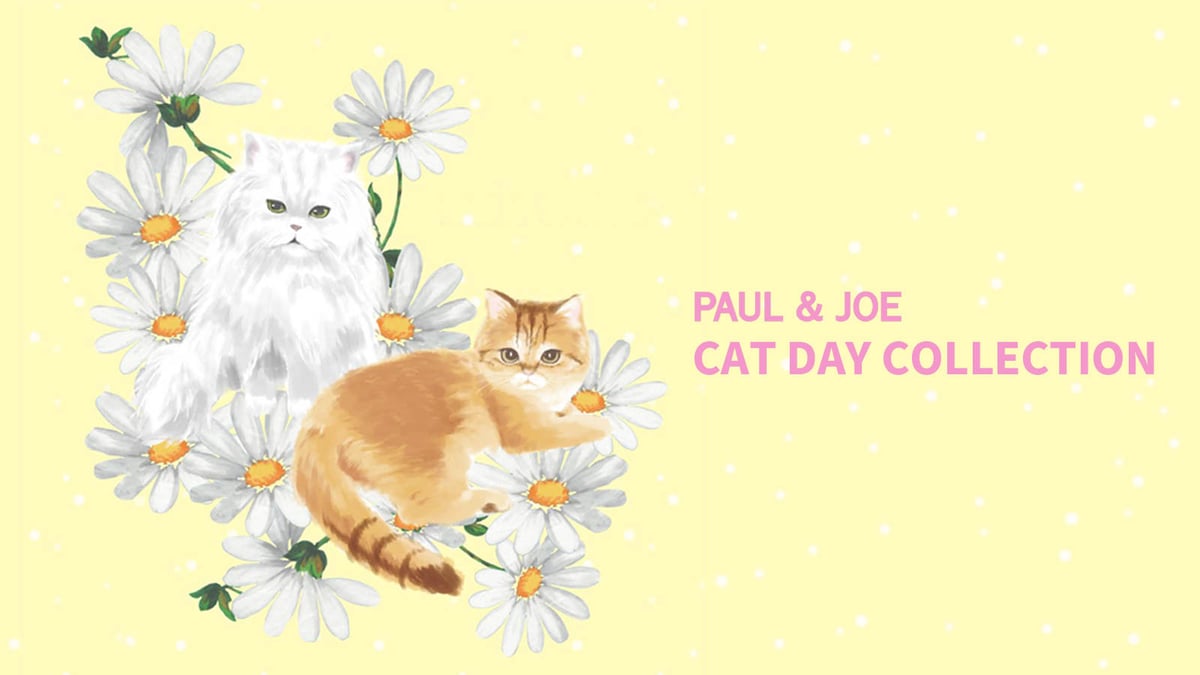 PAUL & JOEが2月22日に発売するコレクションにデザインされる2匹の猫のイメージ
