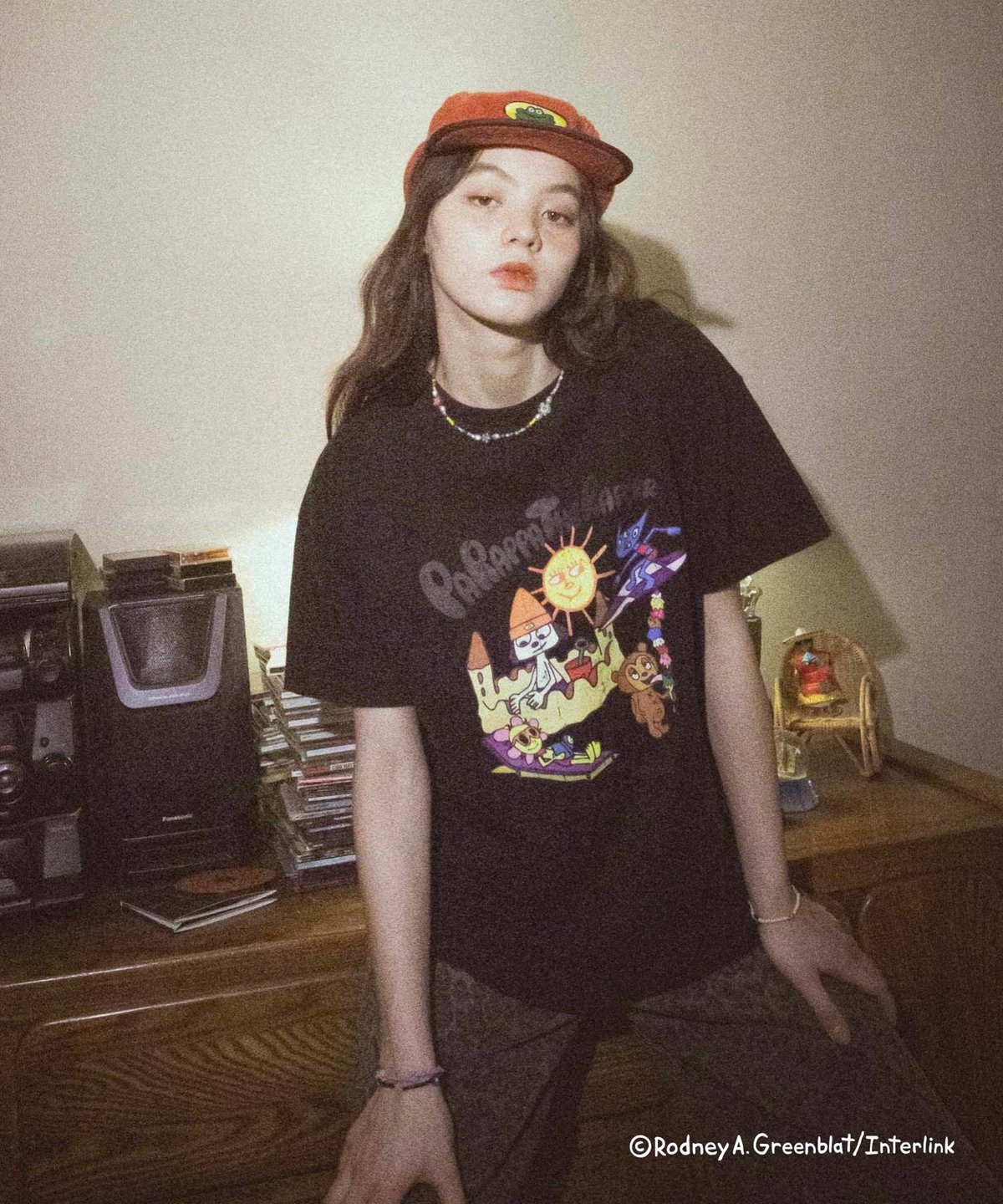 ピグメント加工グラフィックTシャツの画像