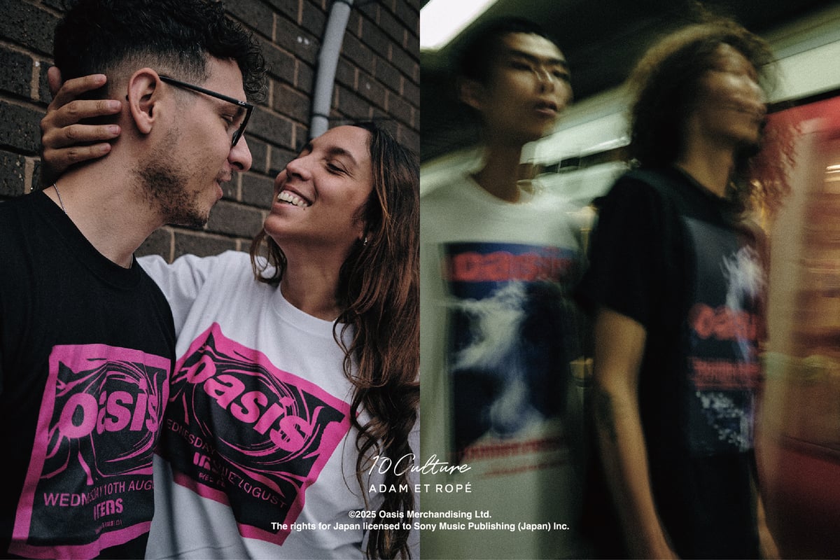 Tシャツを着た男女