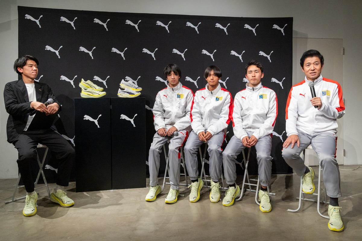 プーマが行ったランニングシューズのメディア向けイベント画像