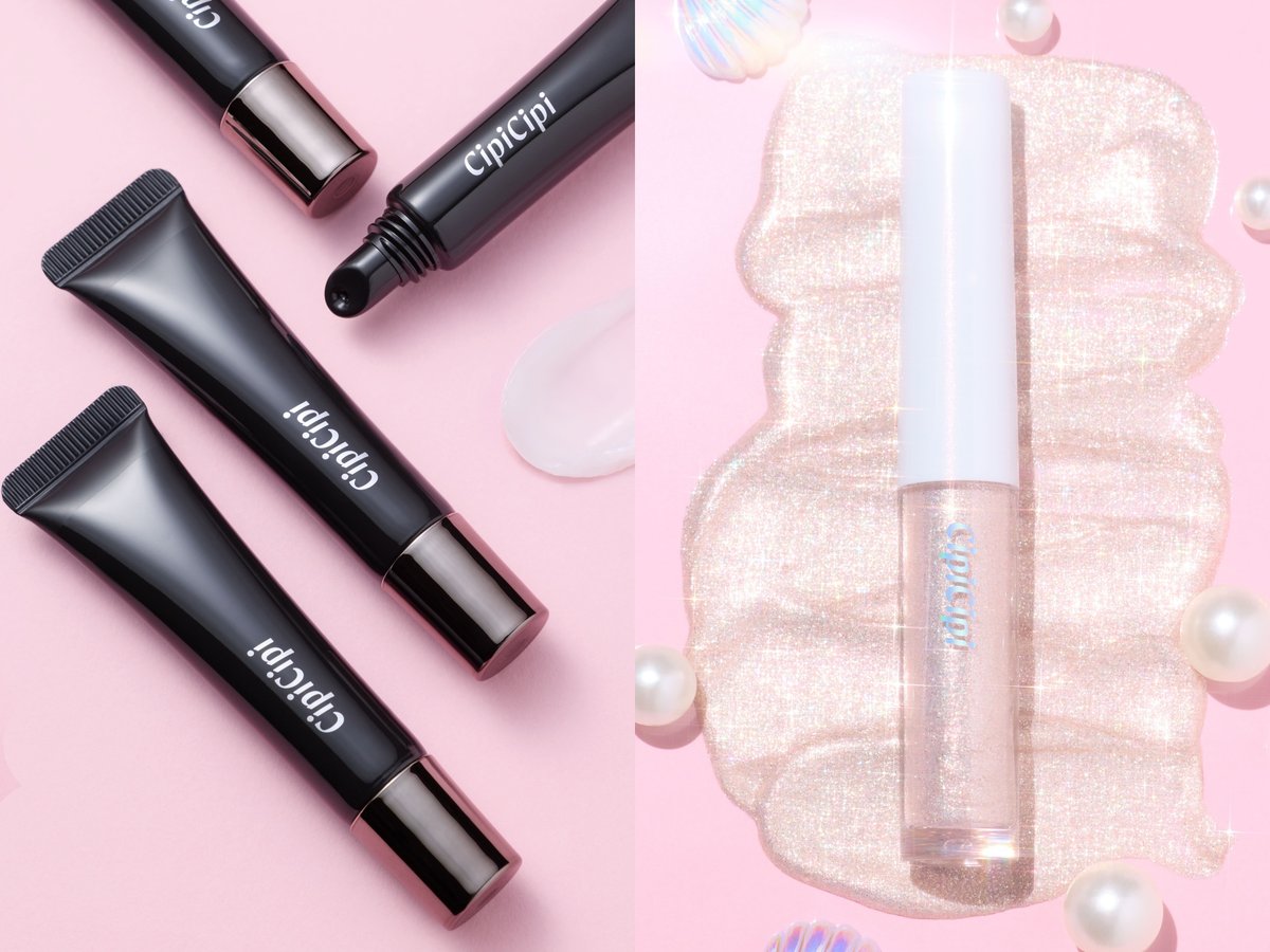 リッピセラムとピンクのグリッターライナー