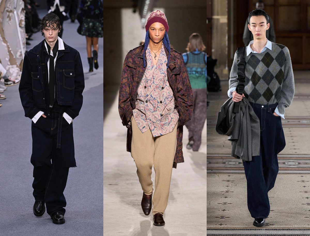 2026年秋冬コレクションのルック画像を使用したコラージュ