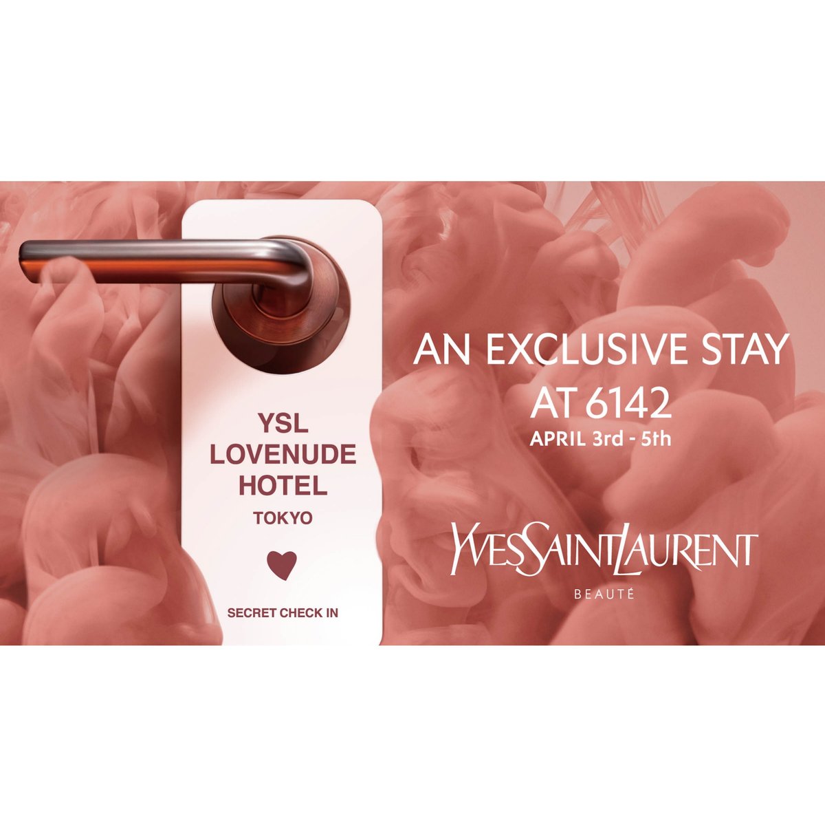 YSL LOVENODE HOTEL TOKYO SECRET CHECK-IN