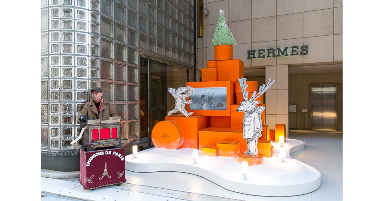 希少 HERMES エルメス オルゴール 非売品 サンタが街にやってくる 手回し 希少 HERMES エルメス オルゴール 非売品 サンタが街にやってくる