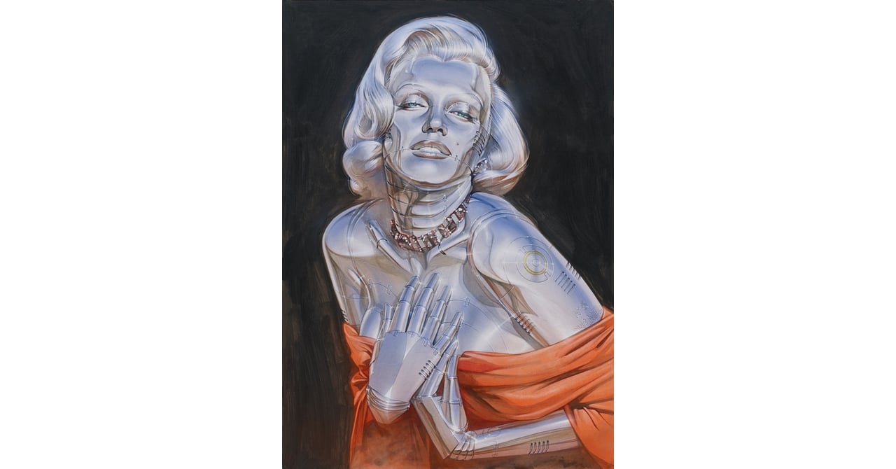 空山基＊マリリン・モンロー＊ビンテージ＊80s＊アートグラビアクリッピング額装品 空山基＊マリリンモンロー 米国80sビンテージピンナップ＊クリッピング