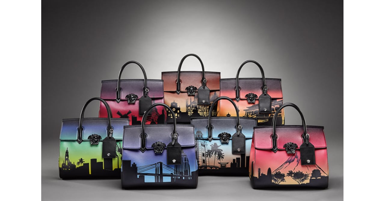 ヴェルサーチ、世界7都市の写真がバッグのデザインに