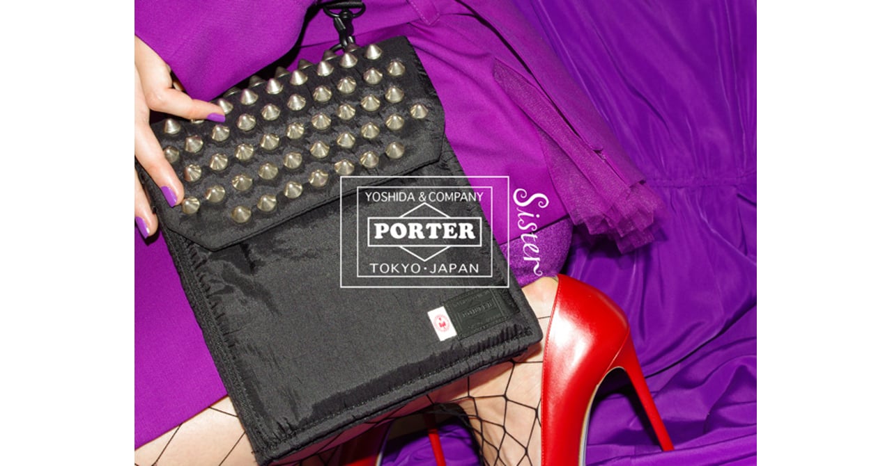 【未使用】SISTER×PORTER CUSTOM BY BLACKMEANS シスター×ポーター」コラボ第2弾、ブラックミーンズによるスタッズ付き