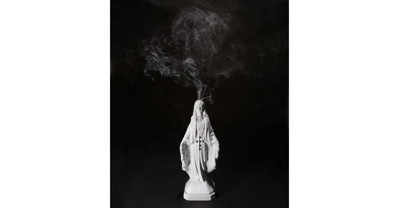 ヴィンテージ マリアモチーフ立像 時代物 伝世品焼物 ウブ品 WWTT376 top.jpg